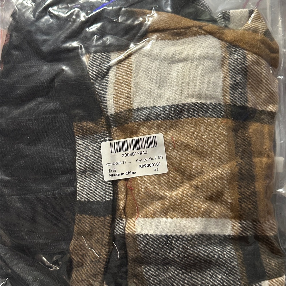 NIP Younger Star Black Tan Buffalo Plaid Tutu Dress Size 2-3T - Picture 6 of 6